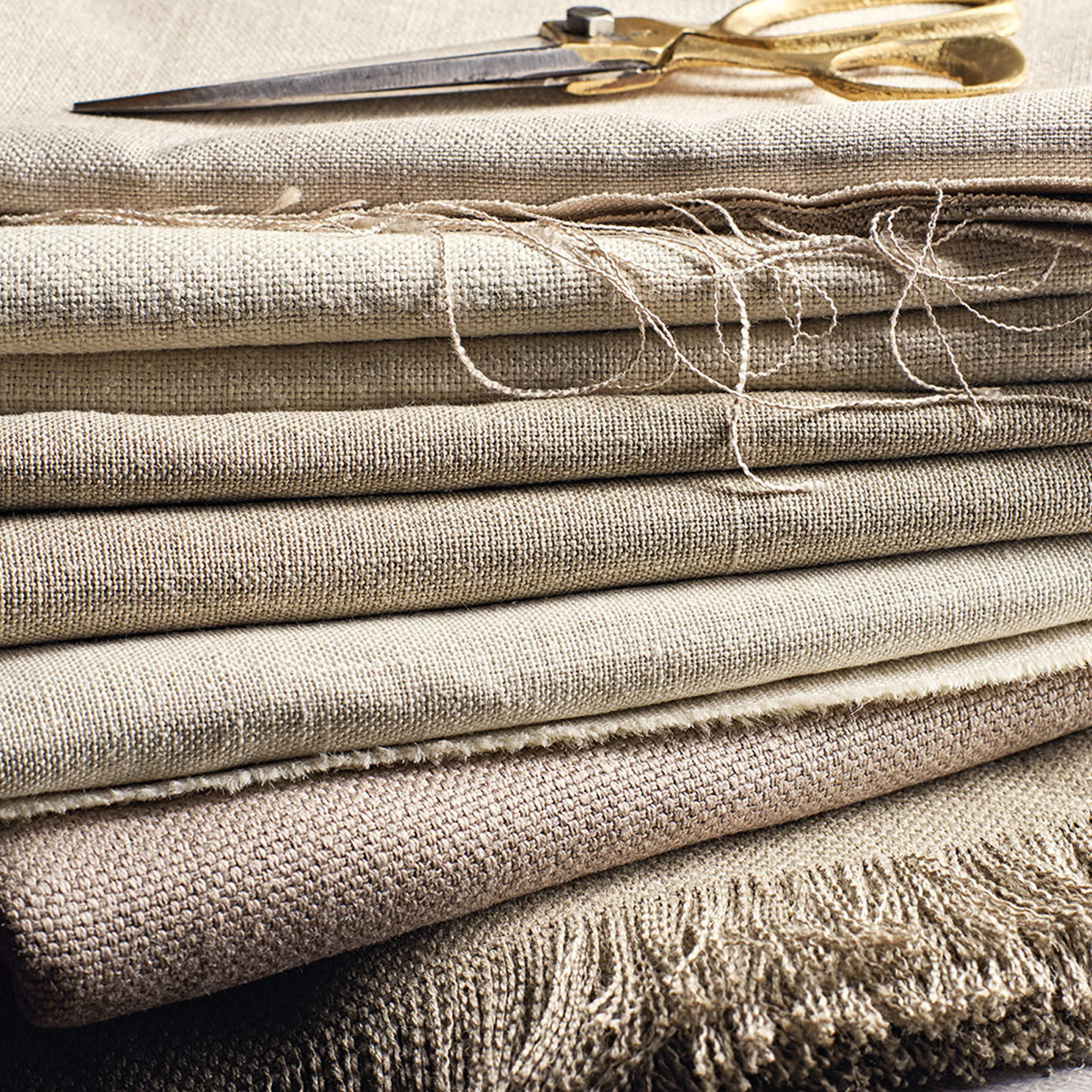 Apley Antique Linen Fabric by ZOF